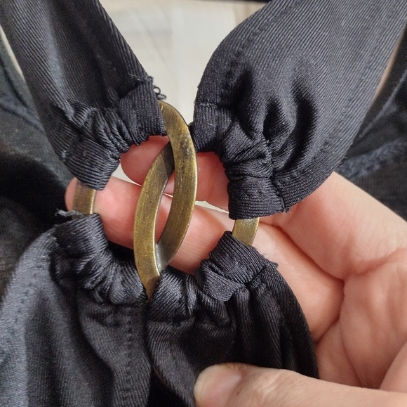 Lauren Ralph Lauren Women Size 8 Medium Black One Piece Swimsuit Scoop Neck - Picture 4 of 8